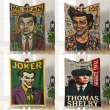 潮流人物法兰绒毛毯毯子加绒保暖沙发盖毯家居床上午睡毯一件代发