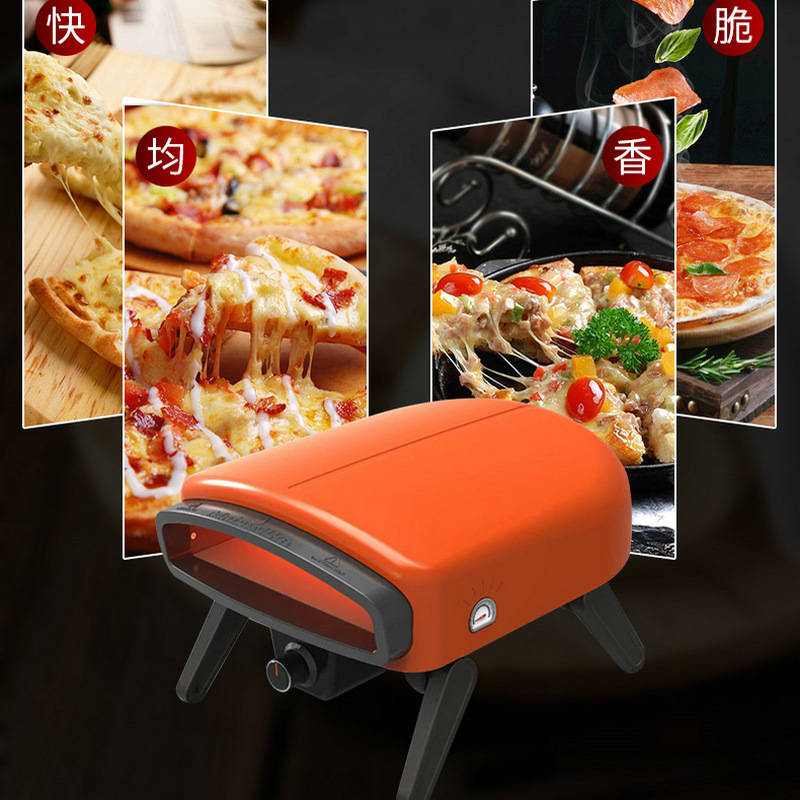 Nueva máquina de pizza de gas hogar portátil al aire libre horno patio móvil para hornear gas pizza estufa suministro