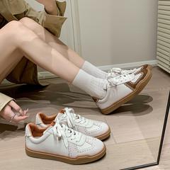 就很喜歡~2024新款里外全真皮牛皮透氣舒適軟底休閒鞋ins德訓鞋潮