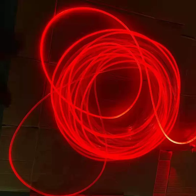 批发直径2.5mm七彩导光纤维光纤光缆工艺氛围装饰布置PMMA光纤线