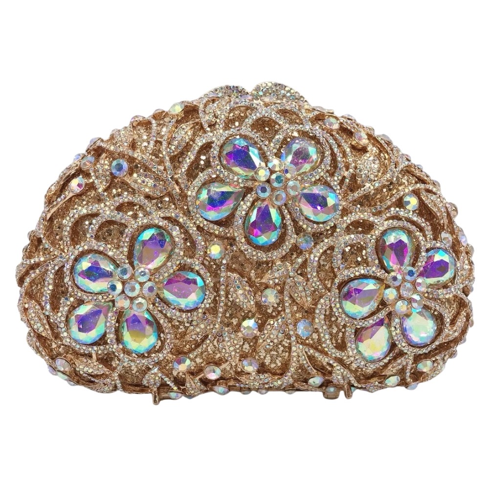 Bolsa de mujer Rhinestone nuevo bolso de cena de diamantes metal hueco bolso de mano de mujer