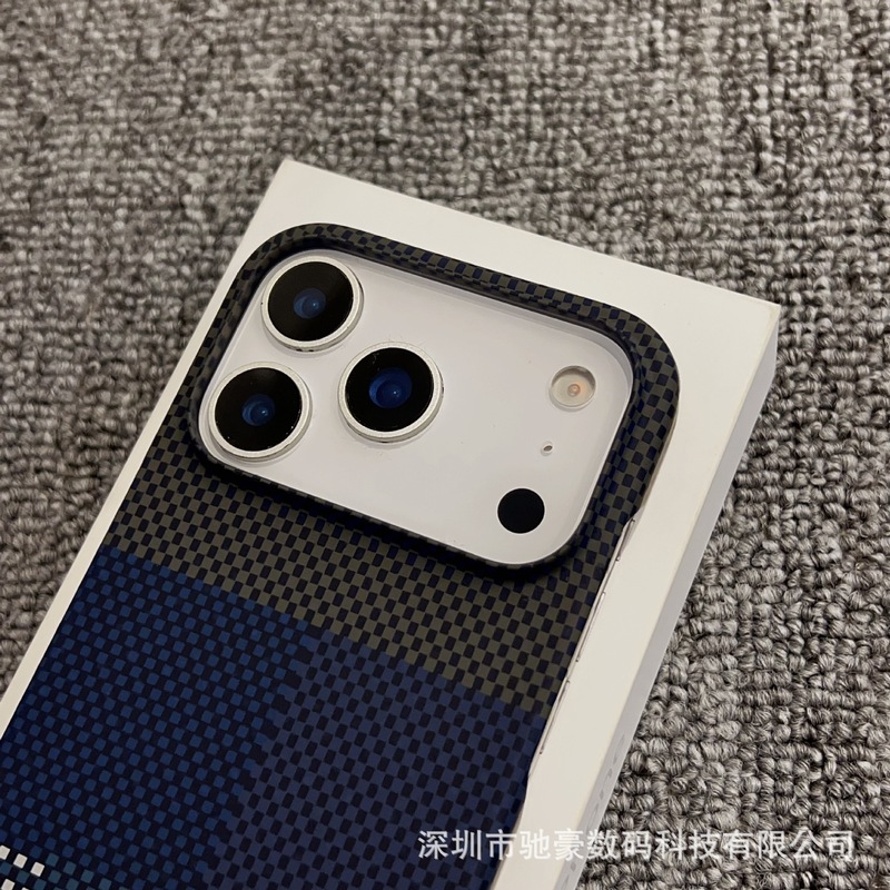 适用iPhone17promax凯夫拉纹磁吸手机壳苹果16磨砂超薄PC防摔套15|undefined