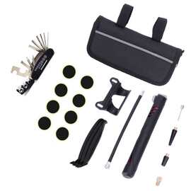 自行车包工具包套装组合气筒工具包骑行装备多功能补胎工具盒配件