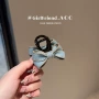 时尚复古牛仔蓝布艺鲨鱼夹