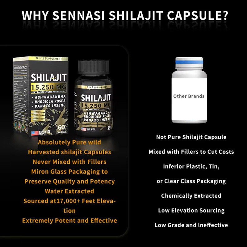 外贸维生素喜来芝胶囊 跨境Shilajit capsules补充剂虫草花胶囊|undefined