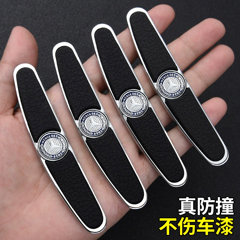 Дверь автомобиля анти-столкновение Полоса Металлическая Высококачественная наклейка для защиты двери с логотипом автомобиля против царапин полоса декоративная полоса анти-столкновение дверная наклейка