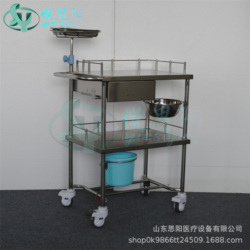 医用不锈钢治疗车出口产品换药车美容院手术室手推车支持跨境电商
