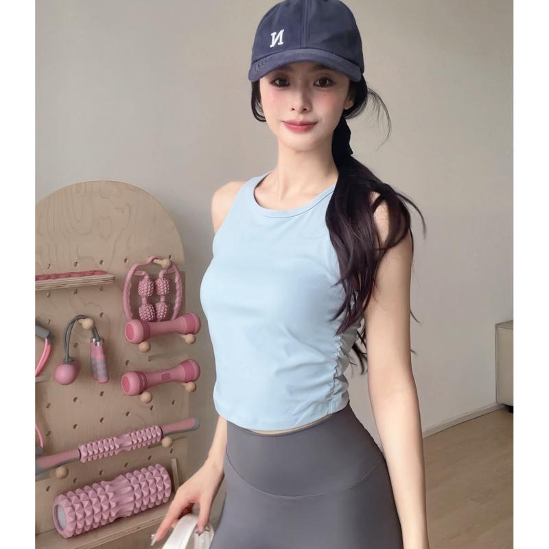 New All-in-One Yoga Vest with Chest Pad New Slimming Professional Pilates Training Running Sports Fitness Beautiful Back