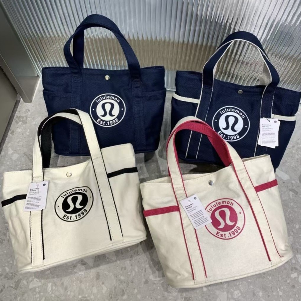 2025 New Cross-Border Multi-Pocket 6.5L Tote Bag for Women Large Capacity Water-Repellent Manufacturer Direct Sports Lu Canvas Bag