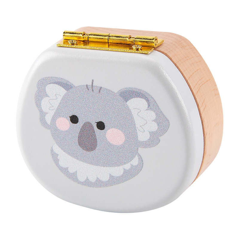 Mini caja de dientes de leche infantil caja de recopilación de cabello fetal regalo recuerdos caja de almacenamiento de dientes de madera para niños y niñas