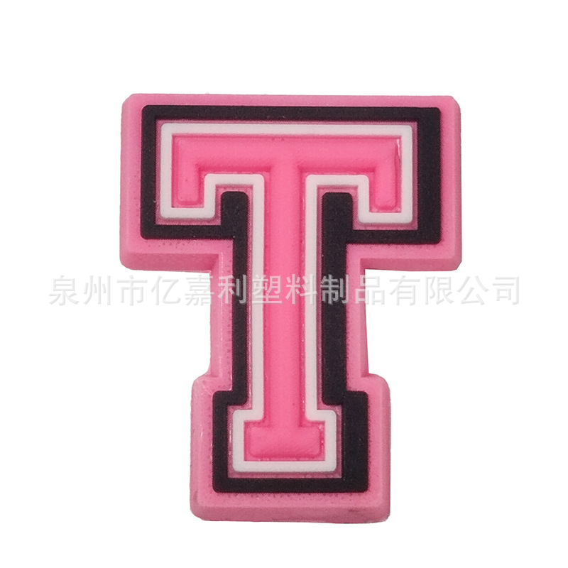 Rosa carta serie agujero zapatos Accesorios agujero zapatos DIY zapatos desmontables flor zapato hebilla al por mayor