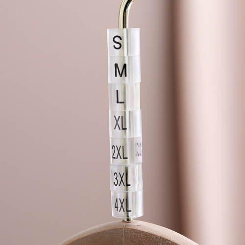 【】Size buckle transparent letter clothes pants round clothing plastic hanger size ring manufacturer