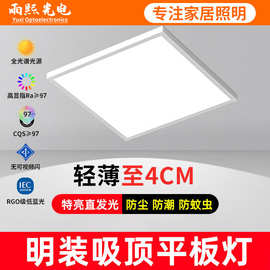 明装led平板灯集成吊顶灯天花板灯客厅过道走廊厨卫吸顶灯具