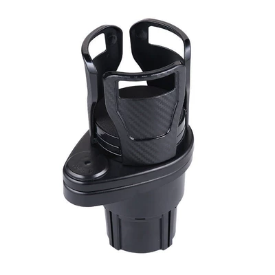 Cross-Border Hot-Selling Multifunctional Car Car cup holder/beverage holder - carbon-fiber-black-standard