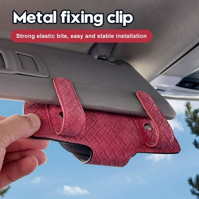 visor glasses case, in-car | Car Glasses Clip/Bill Clip