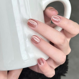 Ice through sweet red brown cat's eye pure color temperament young girl white all-match European and American style detachable wearable armor 30 pieces