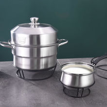 加粗不锈铁锅架 双层锅垫锅架子置物架隔热防烫厨房灶台多功能架