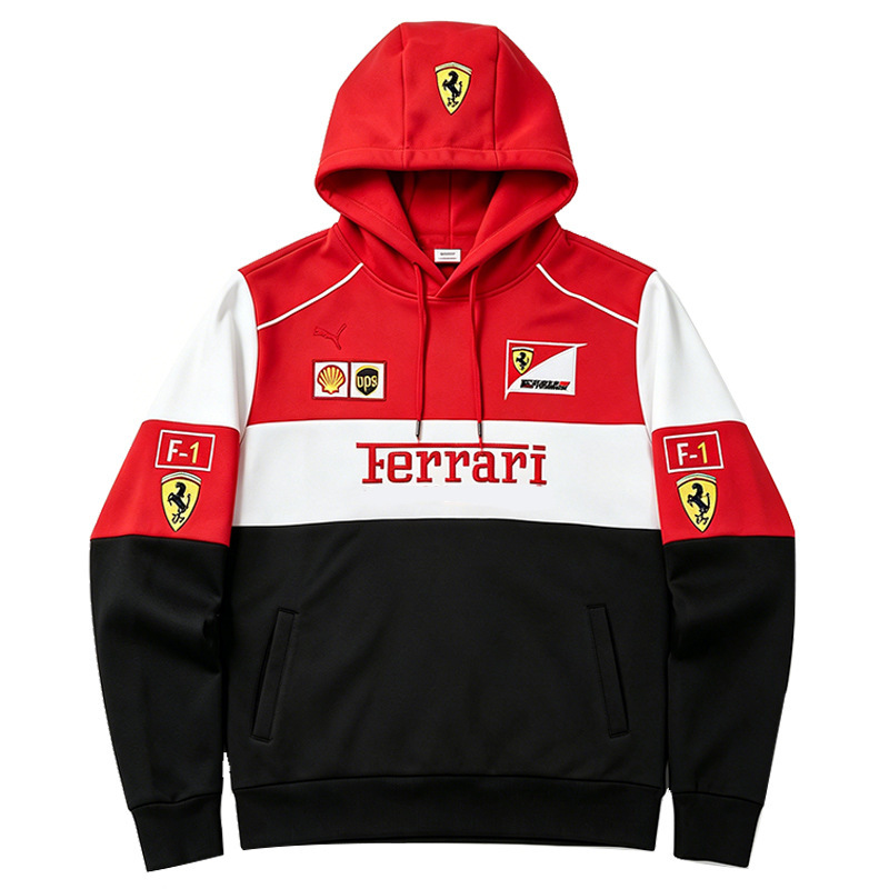 American motorcycle racing style hooded sweatshirt Ferrari 3D digital print unisex hoodie American motorcycle racing style hooded sweatshirt Ferrari 3D digital print unisex hoodie