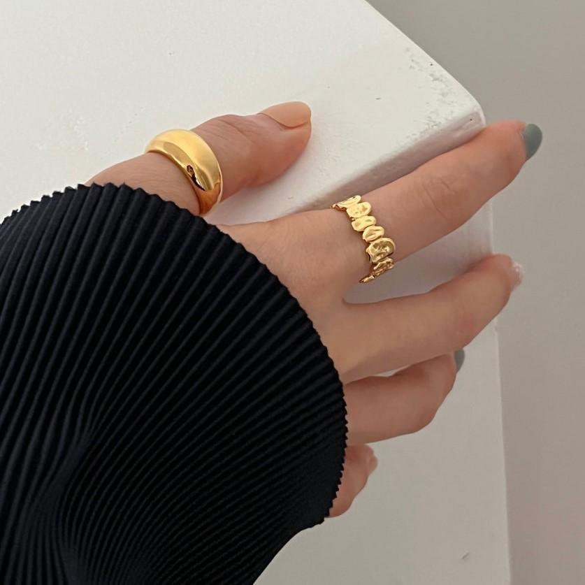Irregular Pattern 925 Sterling Silver Irregular Rings