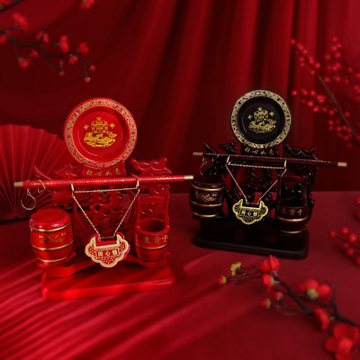 小號子孫桶木質同心鎖子孫桶稱心如意 新娘陪嫁結婚婚慶用品批發