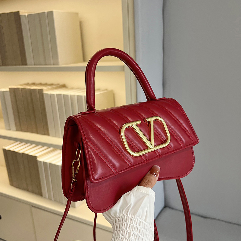 Bolso retro para axilas para mujer 2024 nuevo bolso de hombro de moda con hilo de bordar a la hendidura Bolso cuadrado pequeño de moda Bolso de axila con textura