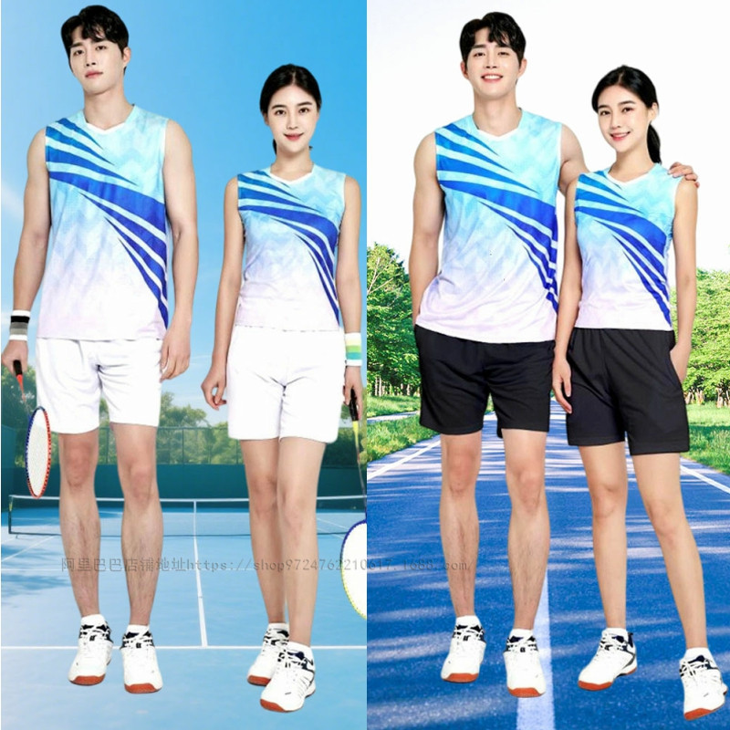 Badminton Clothing suit Men's and Women's Summer Sleeveless T-Shirt V-neck Training Quick-drying Table Tennis Clothing volleyball shirt skirt pants Badminton Clothing suit Men's and Women's Summer Sleeveless T-Shirt V-neck Training Quick-drying Table Tennis Clothing volleyball shirt skirt pants
