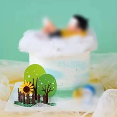 Cake decoration, Doraemon, Blue Bear, Car accessory, Baking, Festival, Birthday decoration, Doll toy, Cotton