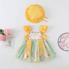 Summer 2023 New Baby Bodysuit Outing Baby Full Moon Dress New Year Hanfu Pajama Suit Nappy Suit Hairy Suit Crawling Suit