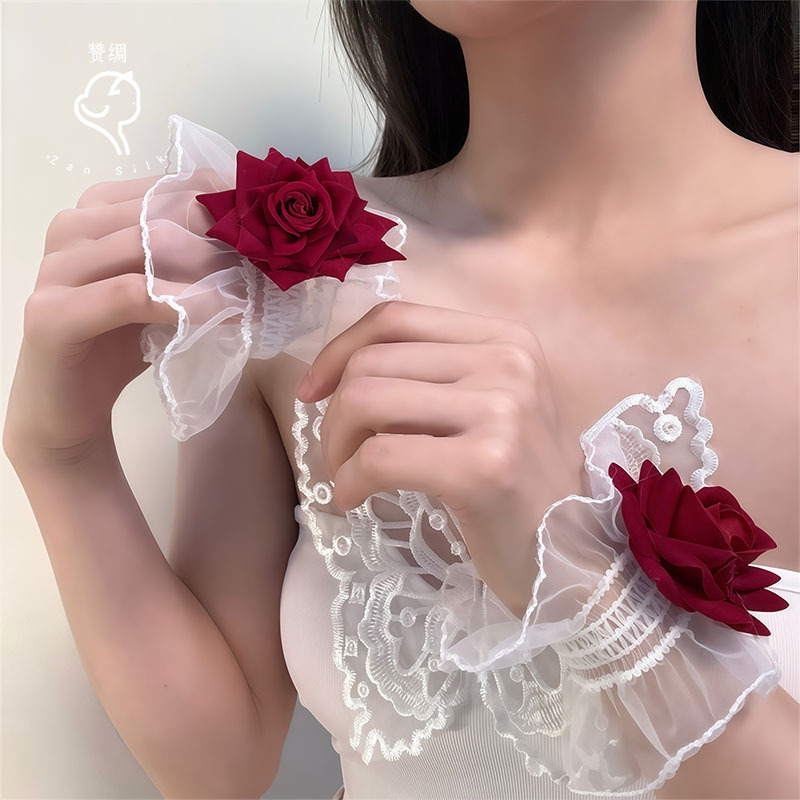 High-End Wedding Accessories, Super Beautiful Hand Flowers, Wedding Dress Accessories That Can Cover Tattoos and Scars, Bride, Bridesmaids, Sister Group Wrist Flowers