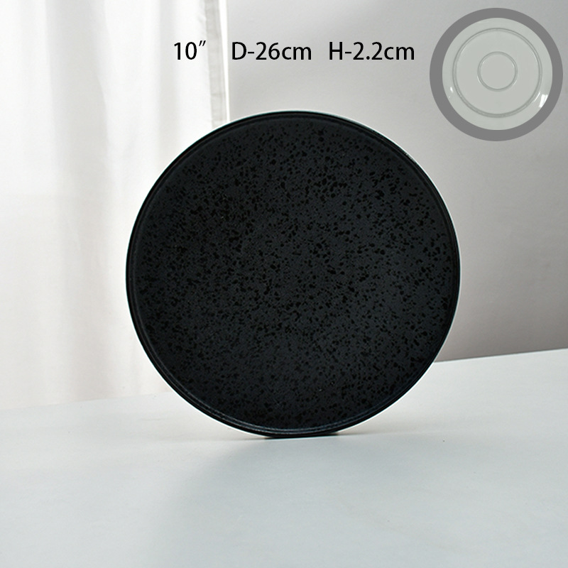 Plato de filete Plato de cerámica de mármol Plato de platos de restaurante Plato de hierba Plato de filete casero Plato de hotel Plato de comida occidental