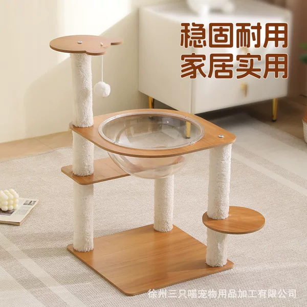 Multi-layer cat climbing frame cat nest integrated auxiliary jumping platform does not occupy space cat scratch board scratch-resistant wear-resistant stable pet toy