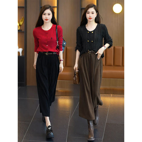 Slimming Sheath Skirt - Autumn New Retro High-Waisted Medium-Length Hip-Hiding Large Swing A-Line Dress