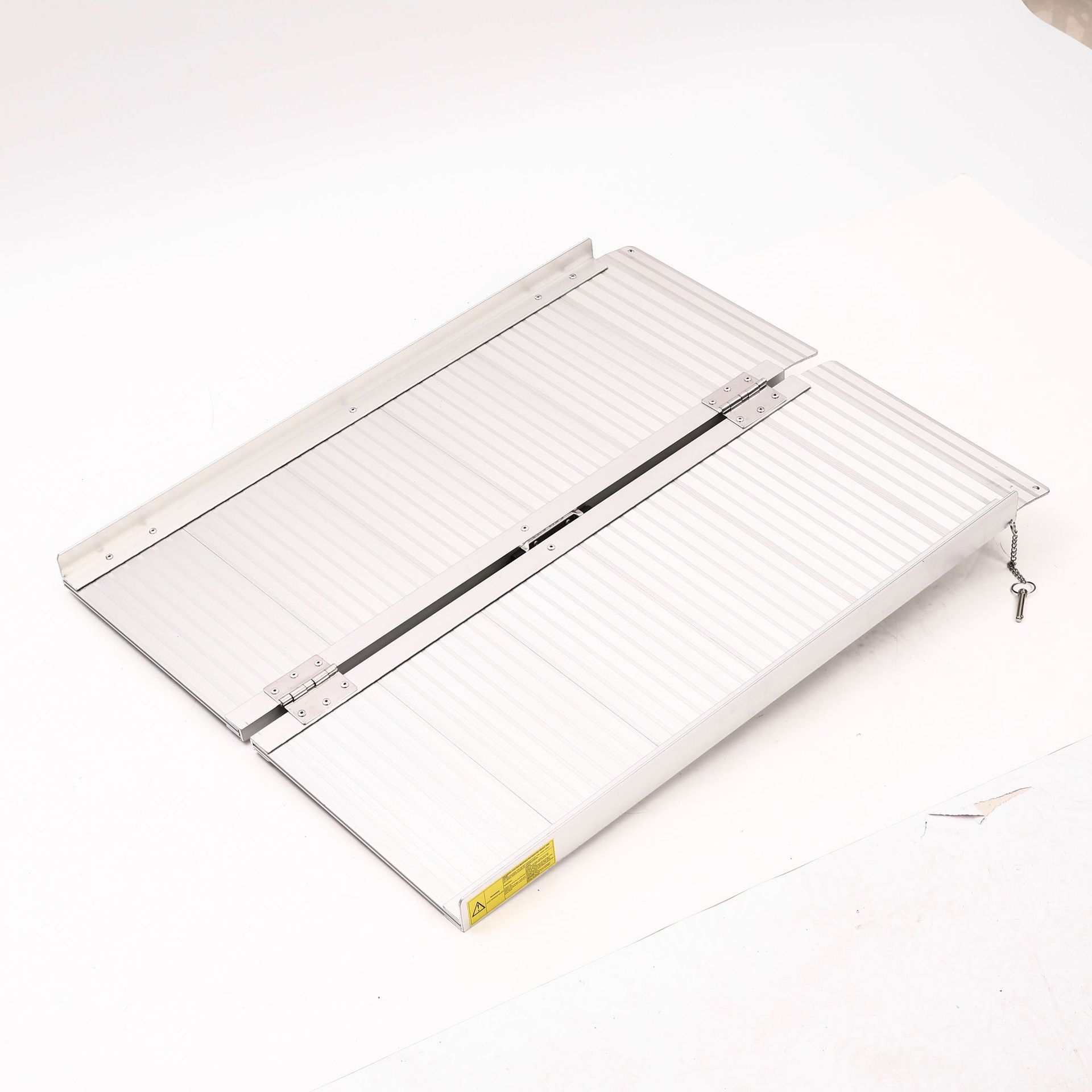 Plataforma de ferry portátil plegable y sin barreras, escaleras de hotel para rampa para sillas de ruedas, placa de aluminio