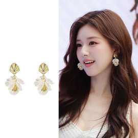 女ins韩版小众超仙甜美粉色小番茄耳环轻奢长款耳坠气质新款耳饰