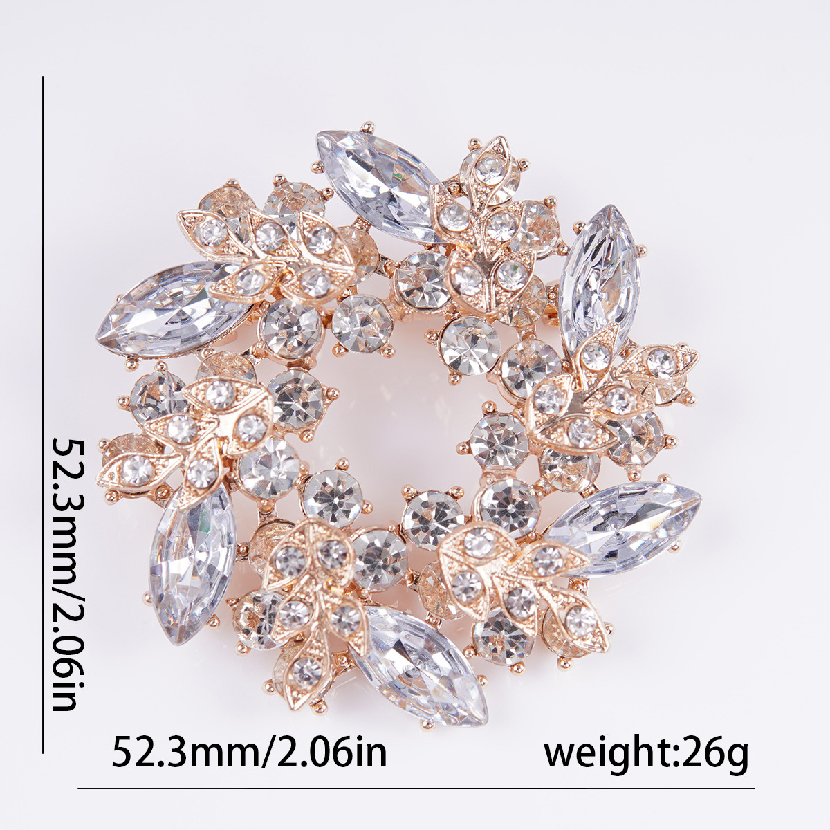 Simple Style Classic Style Flower Alloy Inlay Zircon Women's Brooches display picture 3