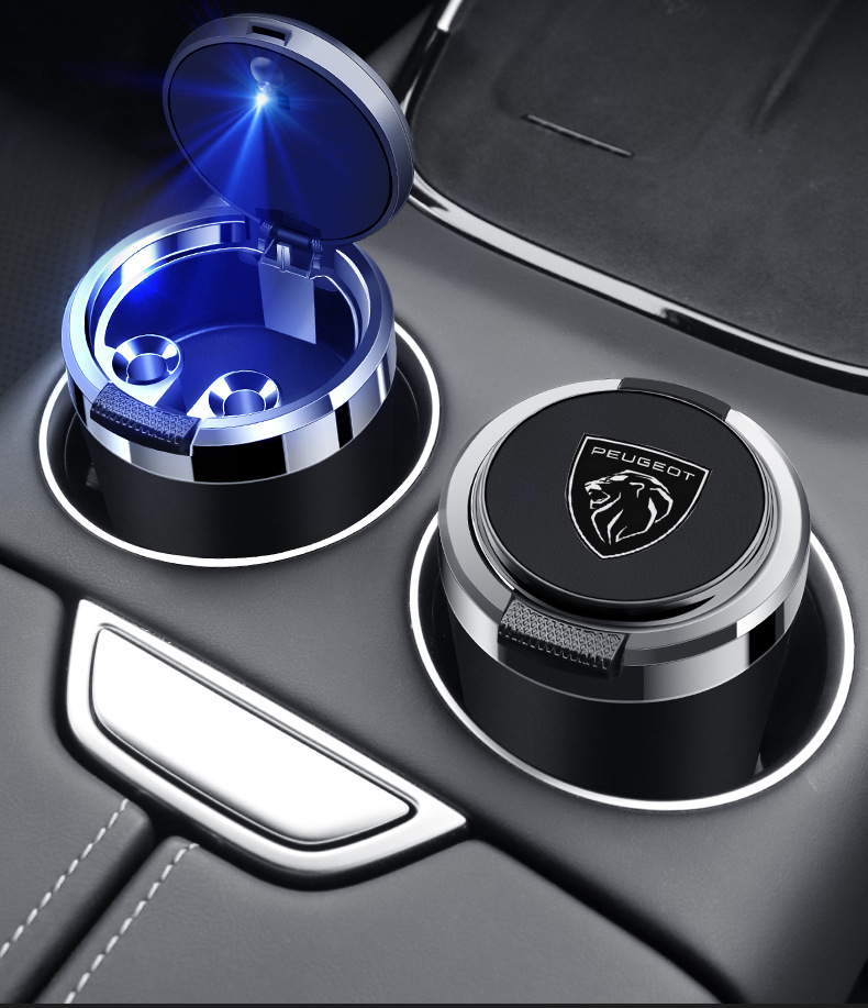 Applicable to new Peugeot 3072008/308/3008/5008/4008 car ashtray with cover metal liner