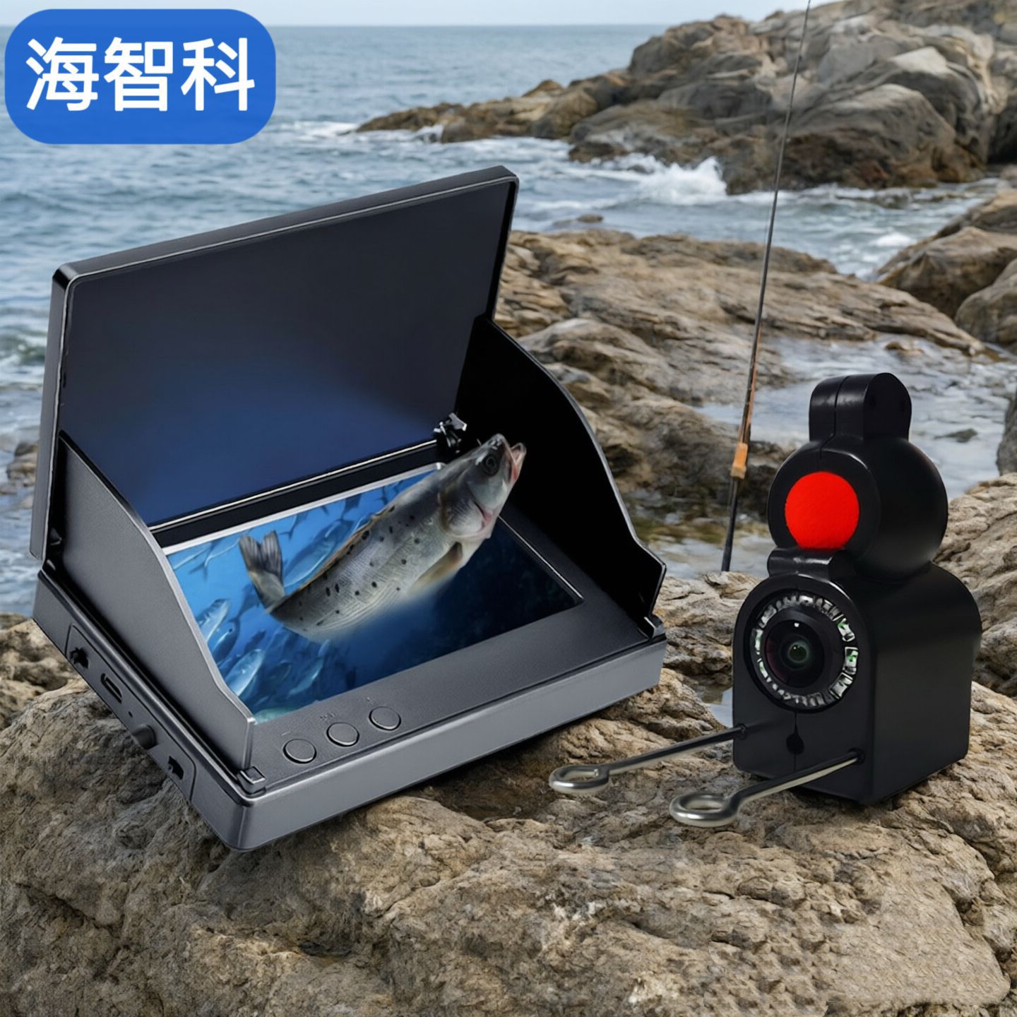 Cross-border Visual Fish Finder Underwater Camera 4.3inch 5inch Screen HD Night Vision Night Fishing Monitor Set