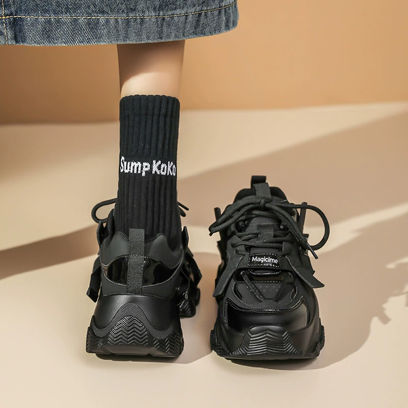 Augu Shiden Dad Shoes для женщин, новинка 2024 года, осенне-зимняя модная крутая уличная повседневная обувь в спортивном стиле на толстой подошве в стиле ретро ins