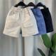 New Trendy Men's Short All-match Short Pants Thin Summer Pants Small and Medium-sized Children's Western Style Outer Wear Loose Cotton Overalls Pants