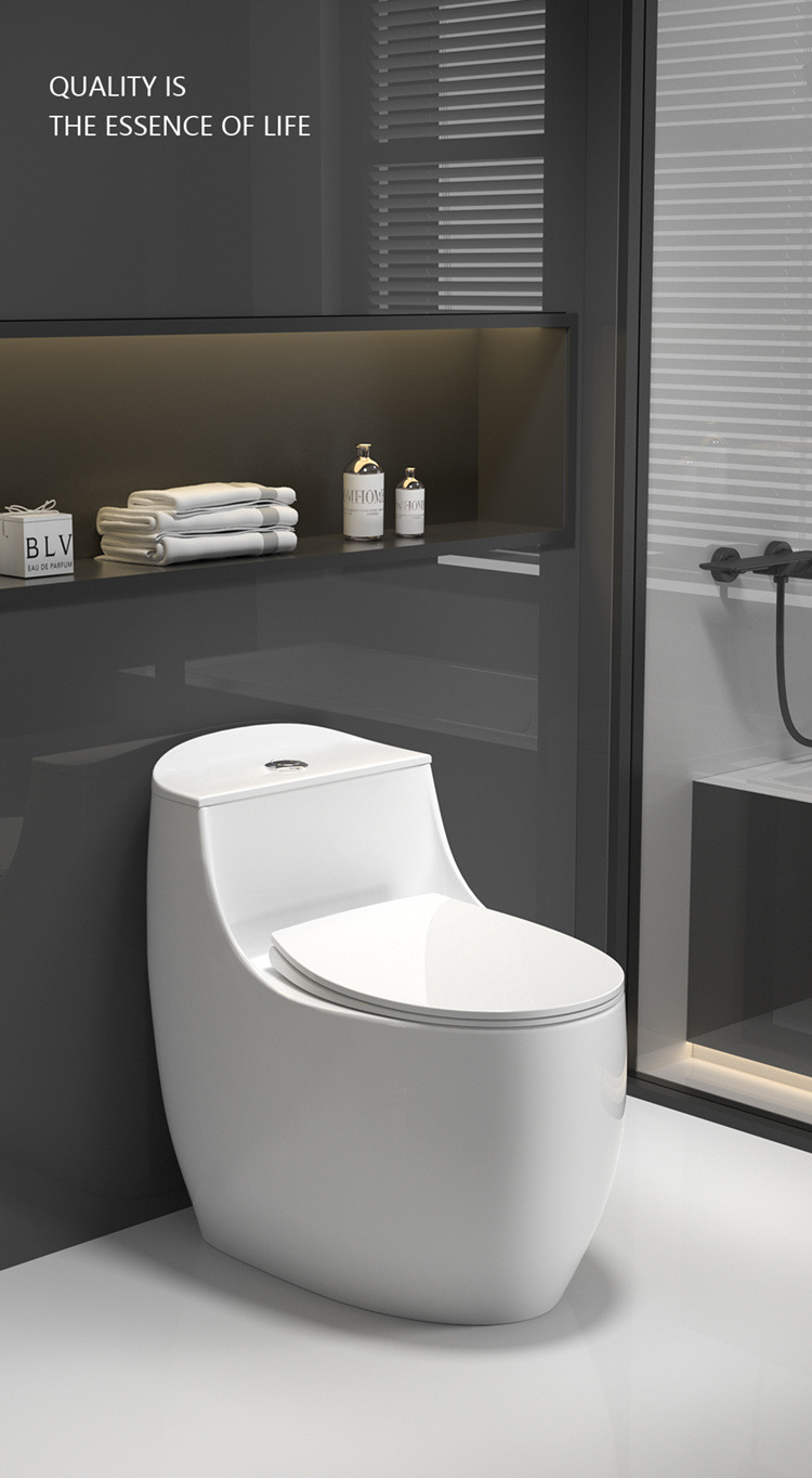 Chaozhou bathroom egg-shaped toilet household toilet anti-freezing super vortex siphon super strong flushing force household bathroom toilet details Picture