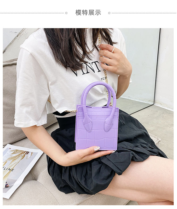 2025 Cross-border new popular smiling face bag, small square bag, fashionable and versatile chain hand bag, shoulder and crossbody jelly women's bag Item Picture