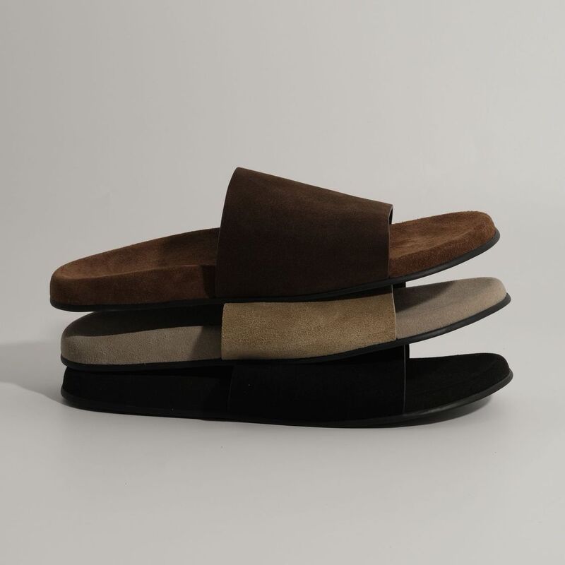 Row Style 2026 Men's Slippers New Niche Simple Casual Versatile Open-Toe Sandals for Men