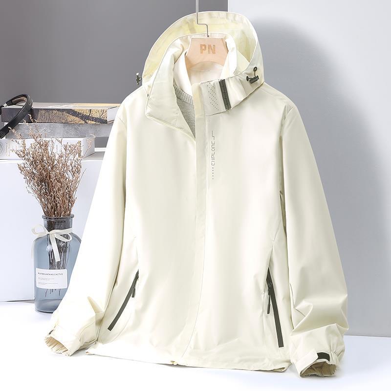 Live Broadcast of New Couple's Softshell Jacket, Mountaineering Clothing, Western Camel Detachable Waterproof Outdoor Sports Jacket