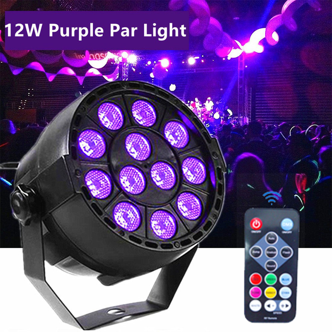 Transfronterizo LED PAR luz USB6 12 1836 54 colorido control remoto par luz láser UV púrpura teñido luz de la etapa