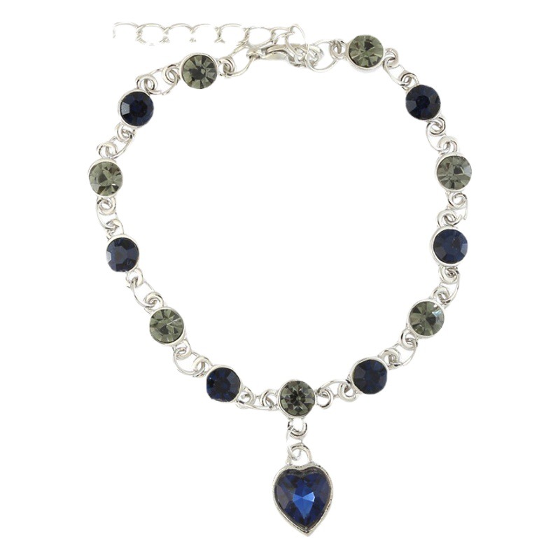 New Fashion Women's Bracelet Ocean Heart Bracelet Jewelry Cross-Border Popular Jewelry Crystal Bracelet for Girls