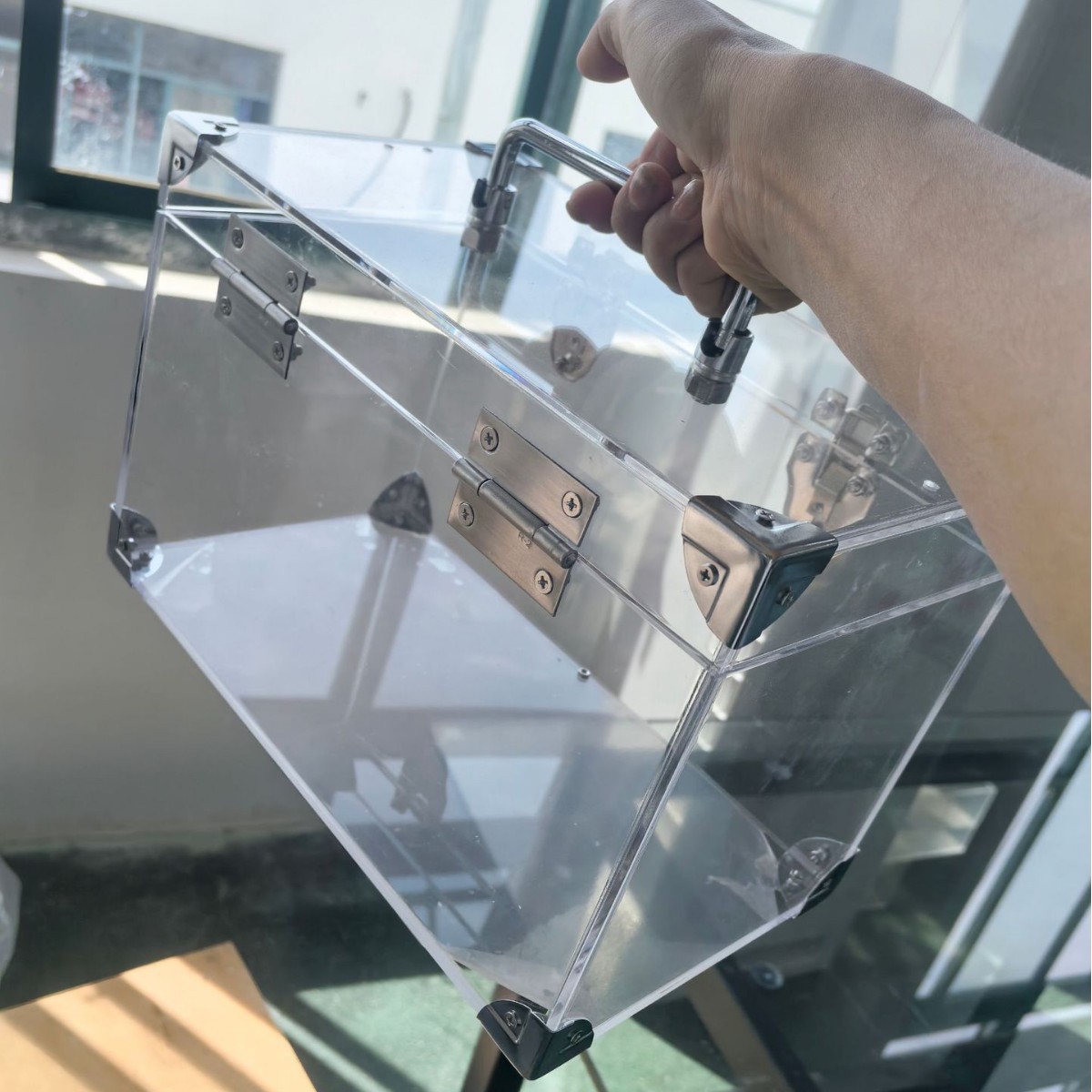 亚克力展示盒行李箱花盒永生花玫瑰花盒情人节告白礼物DIY玻璃