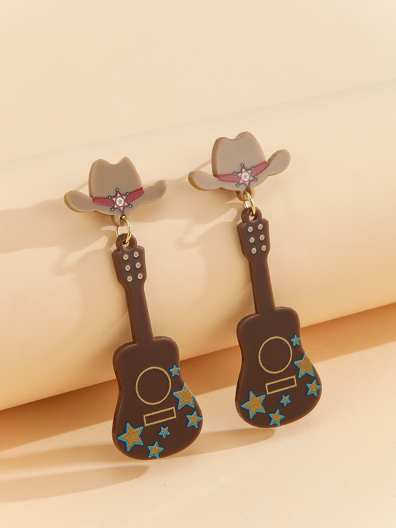 Women's Gender 1 Pair Vintage Style Cowboy Style Cactus Letter Horns Polishing Arylic Drop Earrings