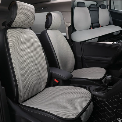 Four Seasons Pad – Mesh Breathable Car Seat Cushions - gray-seven-piece-set-with-hat-general