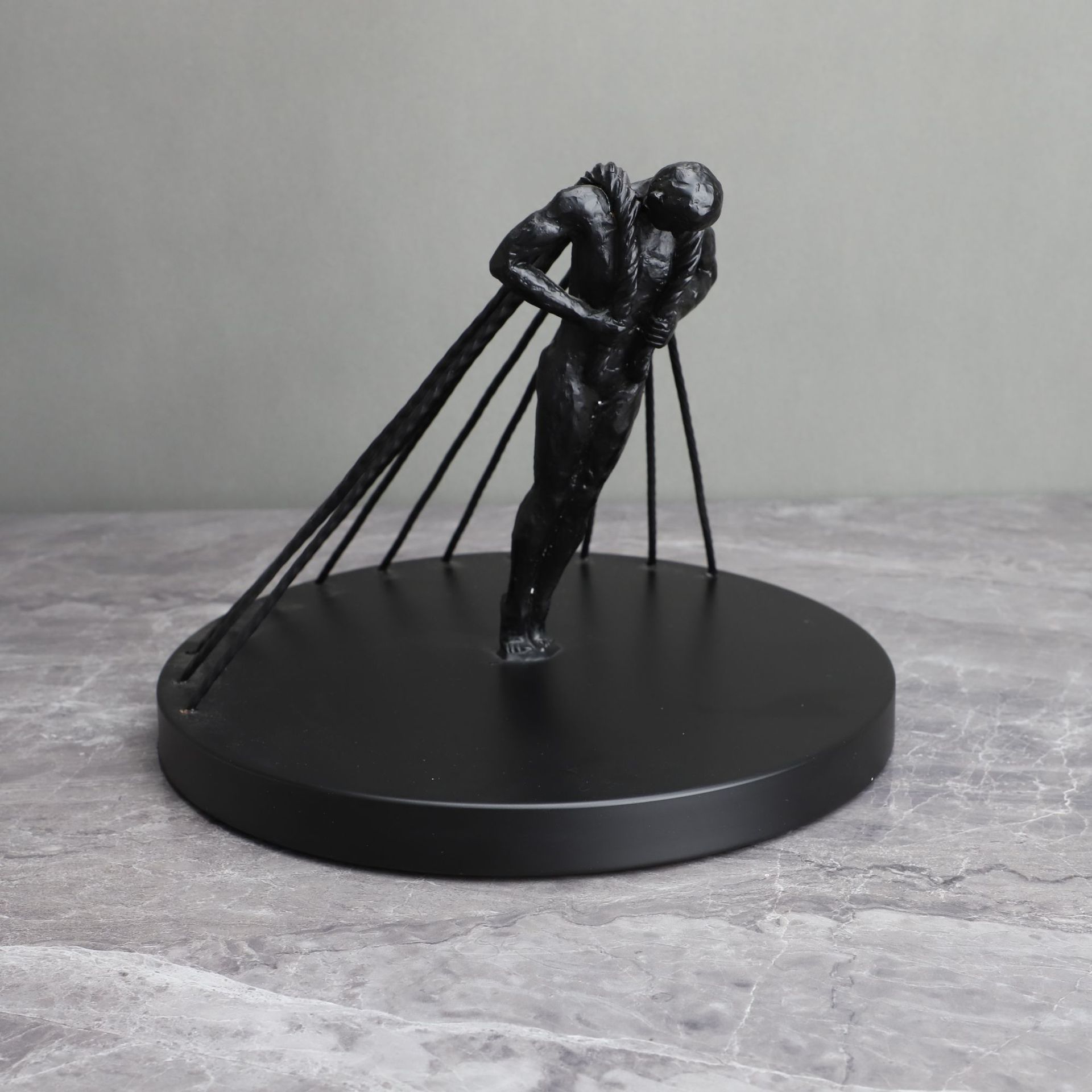 Modern simplicity black metal cast iron fiber husband model room…