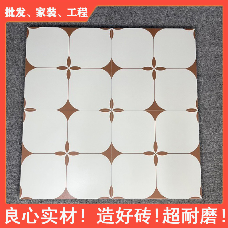 Nordic small tiles 400x 400 kitchen bathroom non-slip ceramic tile bathroom restaurant matte all-ceramic balcony small floor